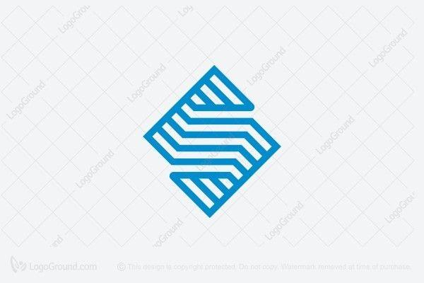 Blue Diamond Shaped Logo - Diamond Shaped Letter S Logo