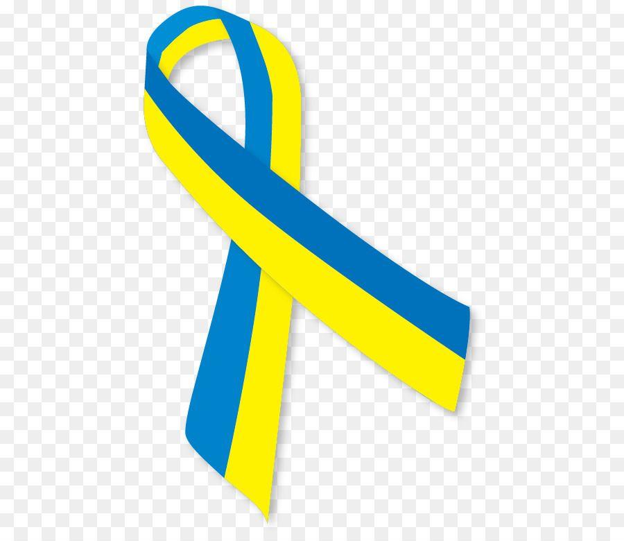 Blue and Yellow Ribbon Logo - Yellow Awareness ribbon Ukraine Blue png download*778