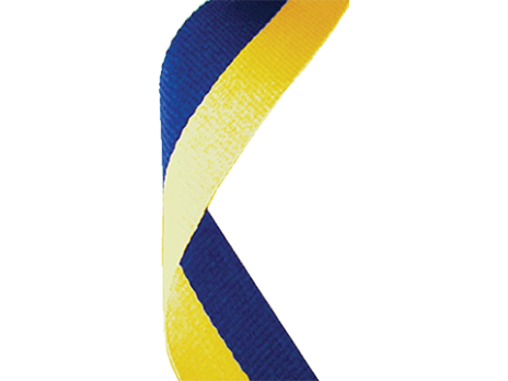 Blue and Yellow Ribbon Logo - 3502 - Blue/Yellow Woven Ribbon - Ribbons - Running - Events