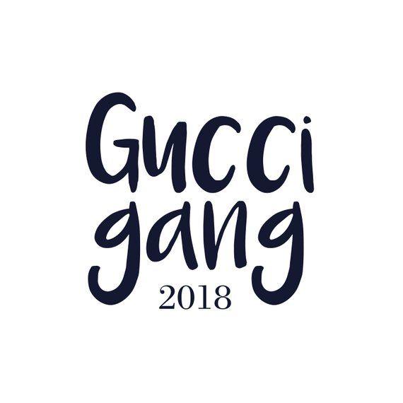 Gucci Gang Logo - Gucci Gang Handritten font Cut file PNG and JPEG