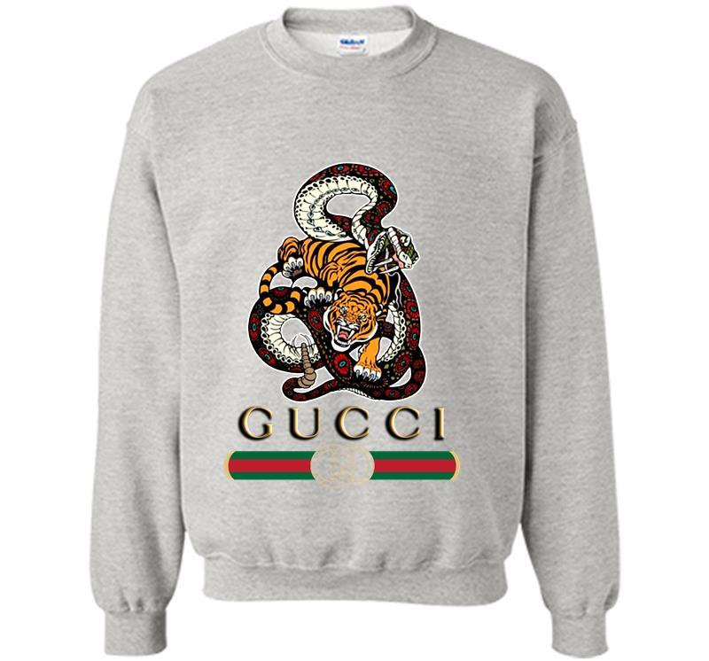 Gucci Gang Logo - Snake And Tiger Gucci Gang Logo Sweatshirt