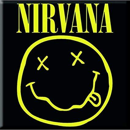 Nirvana Band Logo - Nirvana Fridge Magnet Smiley Face Band Logo Official