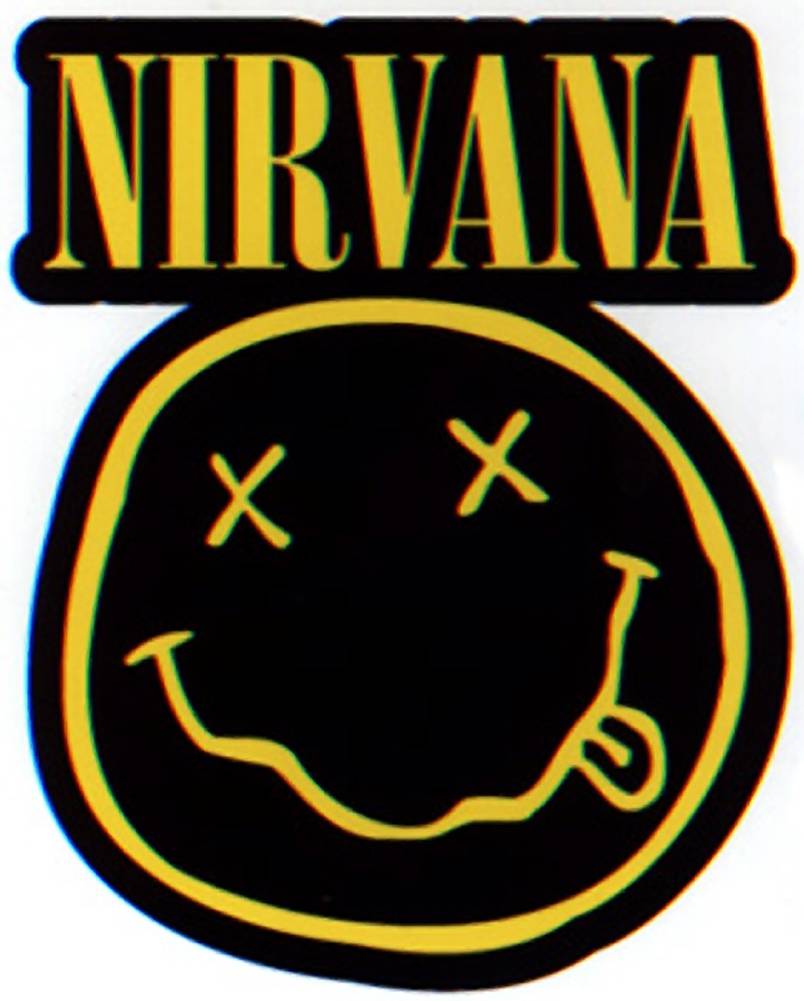 Nirvana Band Logo - Nirvana Diecut Smiley Logo Sticker