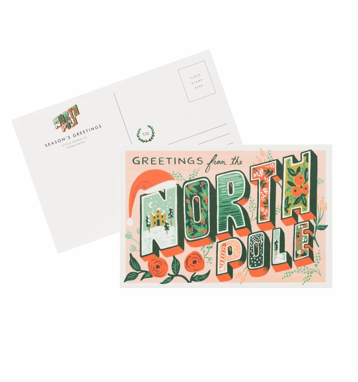 North P Logo - Greetings From The North Pole Postcard by RIFLE PAPER Co. | Made in USA