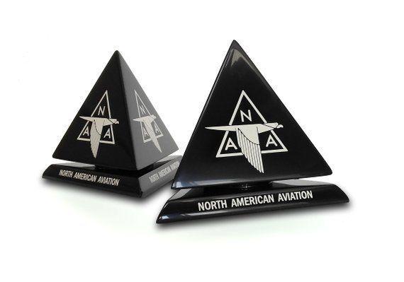 North P Logo - Decorative tetrahedron Logo NAA North American Aviation | Etsy