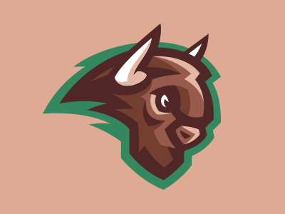 Bison Mascot Logo - Bison Logo