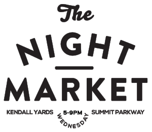 Black and White Market Logo - Kendall Yards Night Market