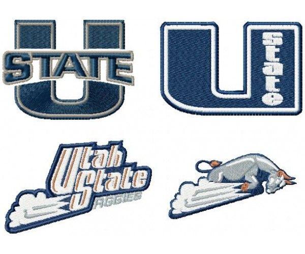 Utah State Logo - Utah State Aggies logos machine embroidery design for instant download