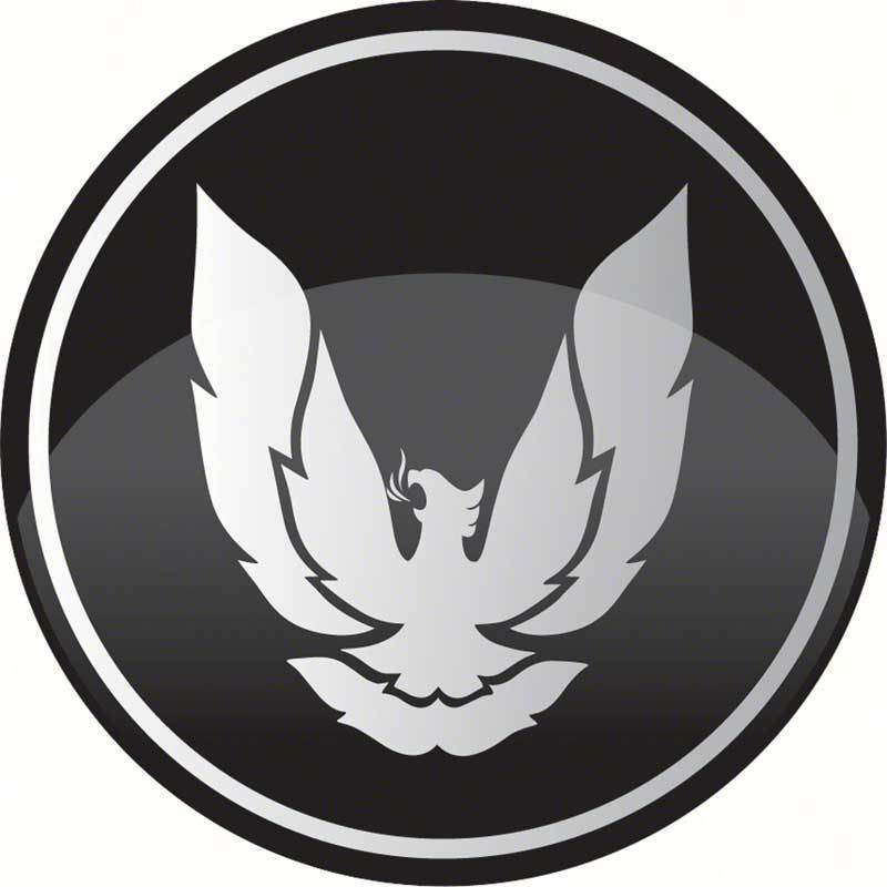 Firebird Logo - R15 Wheel Center Cap Emblem 2 15 16 Diameter Silver Firebird Logo Black Background