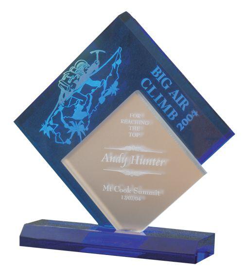 Blue Diamond Shaped Logo - Blue Diamond Award - TrophyCentre