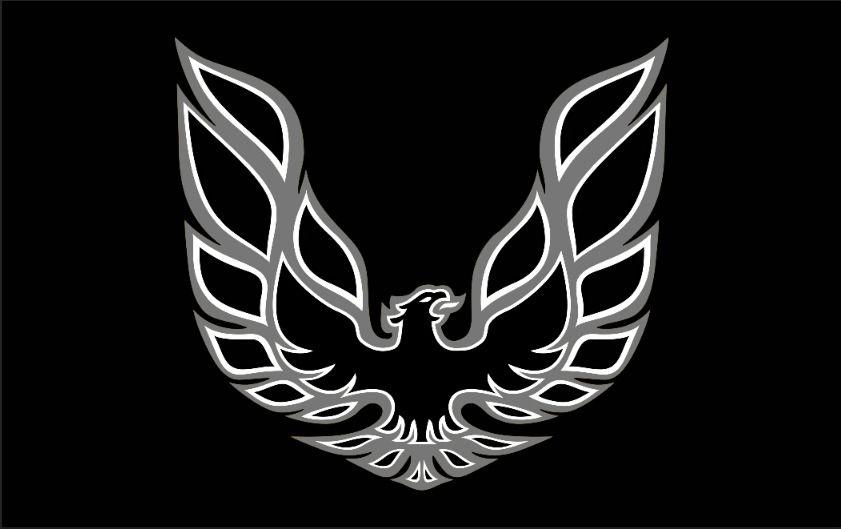 Firebird Logo - Pontiac Firebird logo [Silver] 48''x30'' Garage Banner