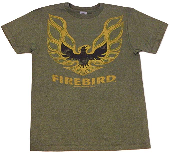 Firebird Logo - Pontiac Firebird Logo Retro Look Green Men's T Shirt Tee
