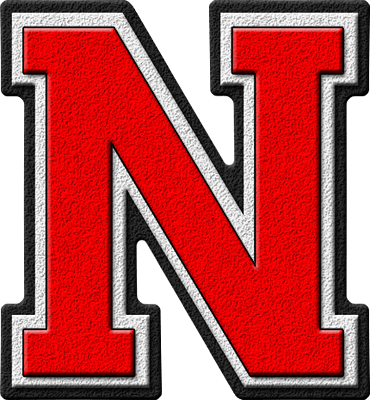 Red Letter N Logo - Presentation Alphabets: Scarlet Red Varsity Letter N