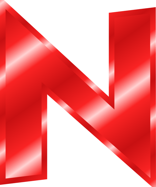 Red Letter N Logo - Letter Alphabet N Red Logo free commercial clipart, Alphabet