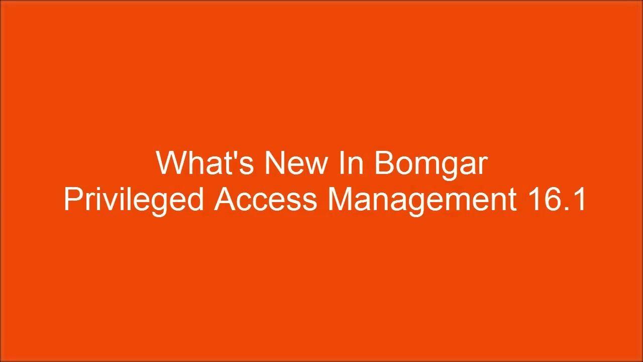 Bomgar Logo - What's New in Bomgar PAM 16.1