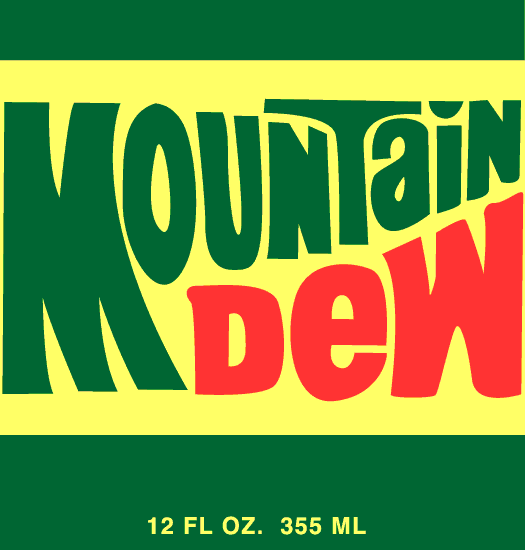 1973 Mountain Dew Logo - Mountain Dew Soda [Owens-Illinois] | Old Glass Bottles and Items of ...