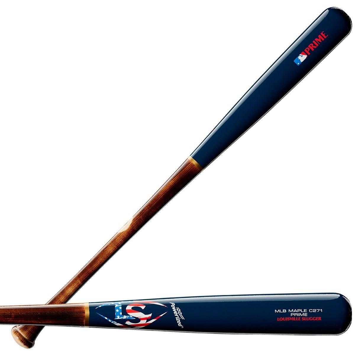 MLB Bats Logo - MLB Prime Maple C271 Patriot Baseball Bat