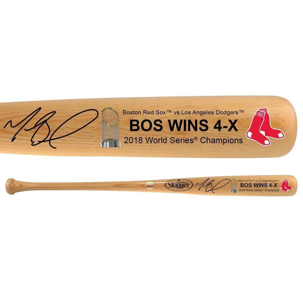 MLB Bats Logo - Mookie Betts Red Sox 2018 World Series Champs Signed Louisville