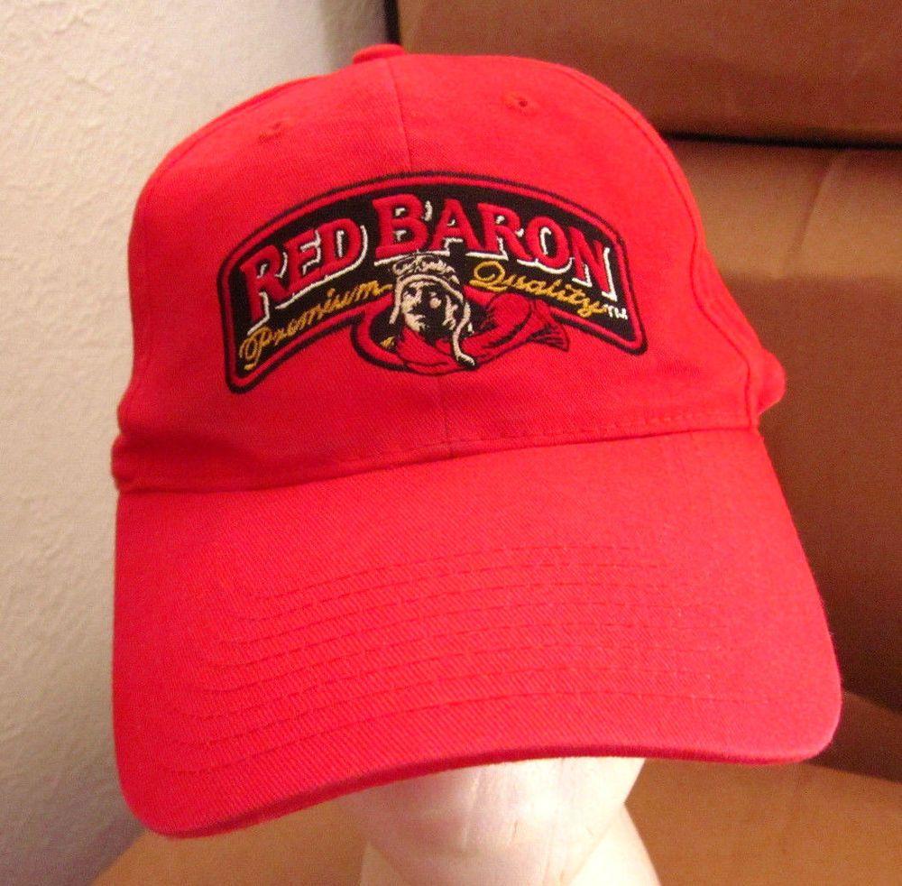 Red Baron Logo - RED BARON logo baseball cap Schwan pizza hat Stearman biplane