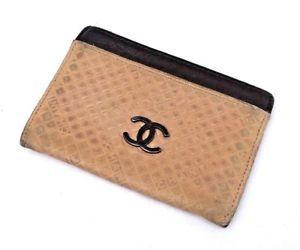 Brown Chanel Logo - VINTAGE CHANEL BEIGE & BROWN CALFSKIN LEATHER CHANEL MONOGRAM LOGO ...