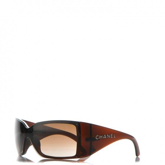 Brown Chanel Logo - CHANEL Logo Sunglasses 6012 Brown 187045