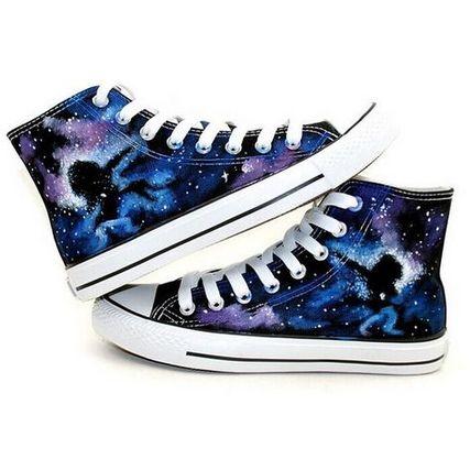 Galaxy Converse Logo - Promotions Black Galaxy Converse shoes Custom Converse Galaxy ...