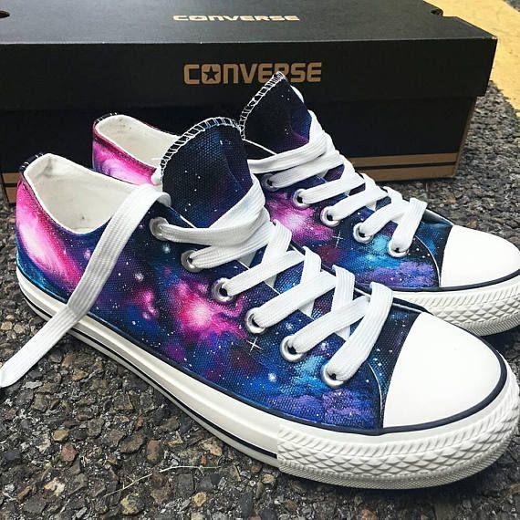 Galaxy Converse Logo - Medium Price Men Shoes Dealtack Custom Painted Galaxy Custom Painted