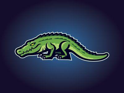 Crocodile Football Logo - Crocodile | Character/Mascot Logo and Illustration | Logos, Animal ...