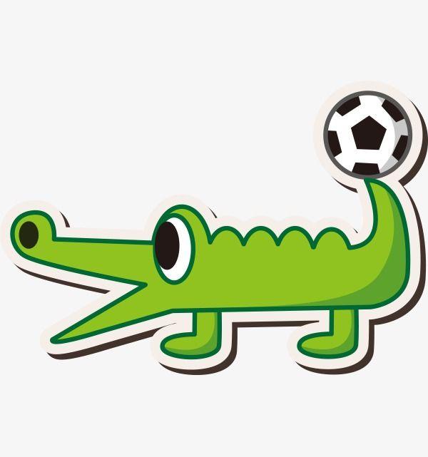 Crocodile Football Logo - Vector Football Cartoon Crocodile, Football Vector, Cartoon Vector ...