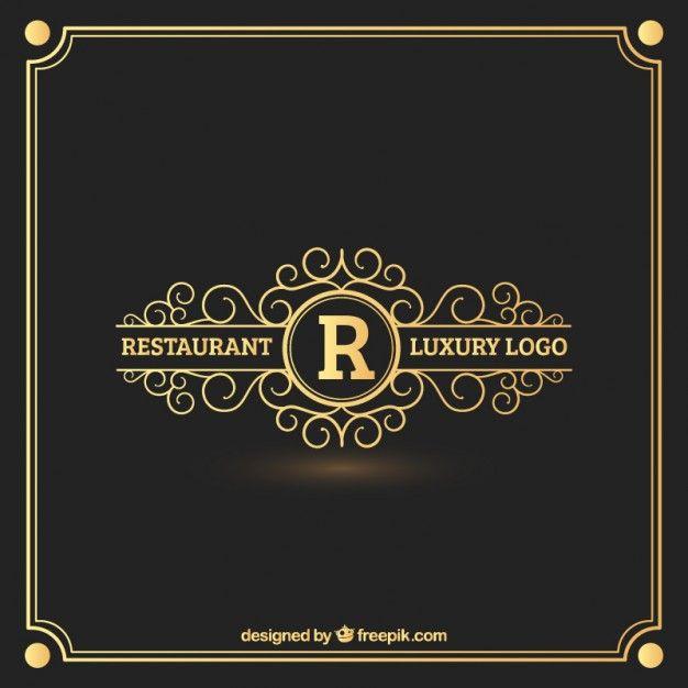 Resturants Golden Logo - Golden restaurant logo Vector