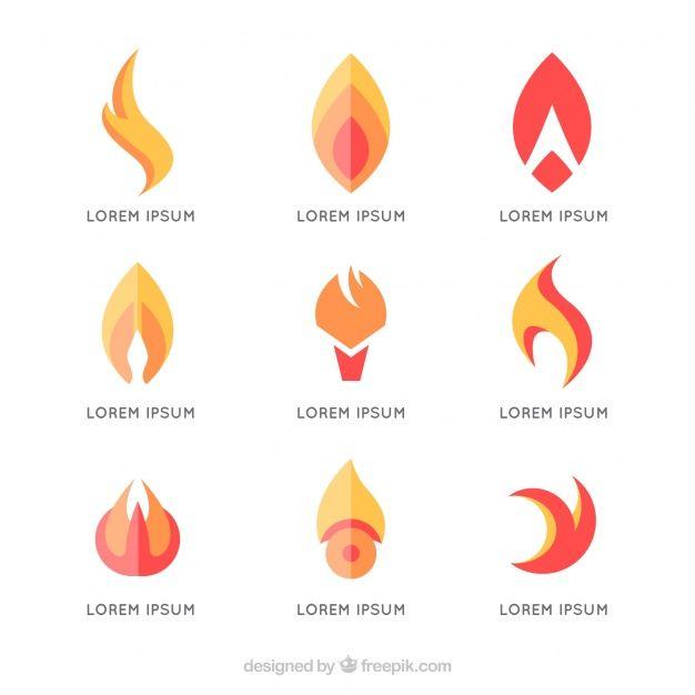 Abstract Fire Logo - Pack abstract fire logos Vector | Free Download