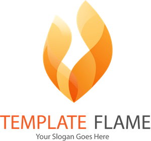 Orange Flame Logo - Abstract fire flame Logo Vector (.EPS) Free Download
