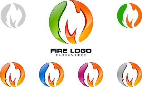 Abstract Fire Logo - Abstract fire logos vector 01 free download