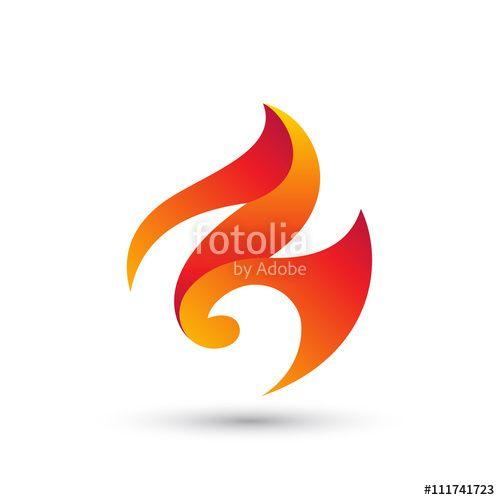 Abstract Fire Logo - Abstract Fire Number Three Logo