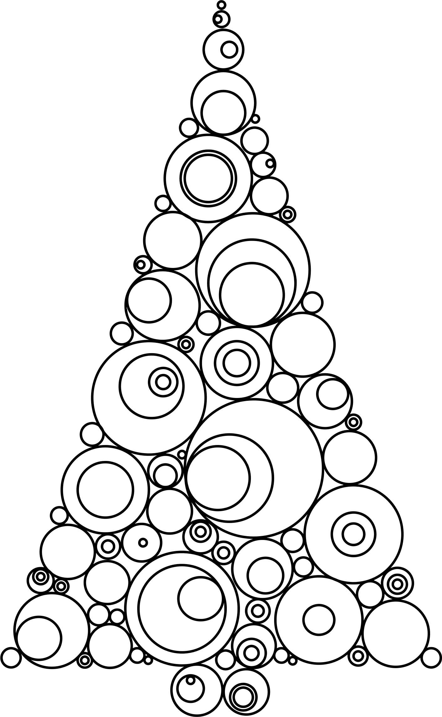 Black and White Tree in Circle Logo - Abstract christmas tree jpg black and white download