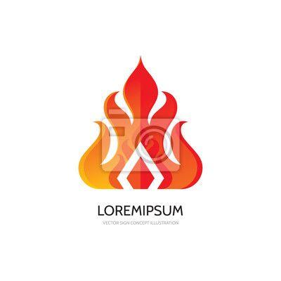 Abstract Fire Logo - Abstract Flame Vector Sign Concept Illustration Abstract Fire Logo ...