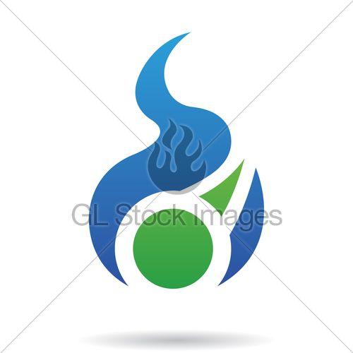 Abstract Fire Logo - Abstract Fire Logo Icon · GL Stock Image