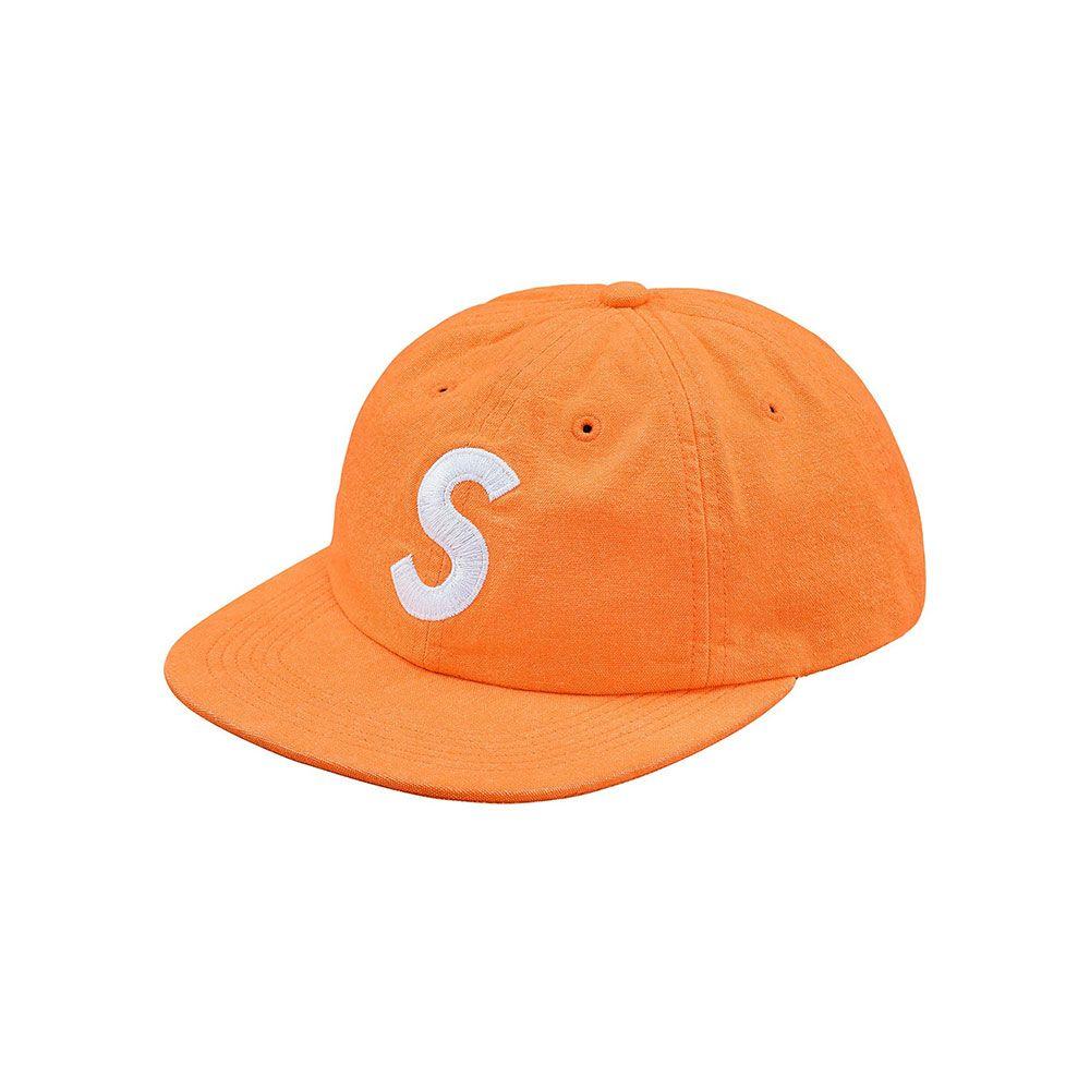 Orange S Logo - Supreme Washed Chambray S Logo 6-Panel Orange - Hyped Supply