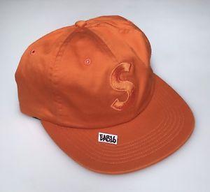 Orange S Logo - Supreme S Logo 6 Panel Hat Orange FW17 Adjustable Cap | eBay