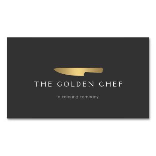 Resturants Golden Logo - Gold Chef Knife Logo 2 for Catering, Restaurant Business Card ...