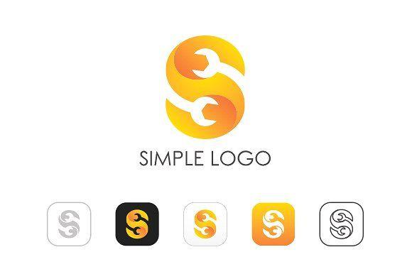 Orange S Logo - Minimal S Logo ~ Logo Templates ~ Creative Market