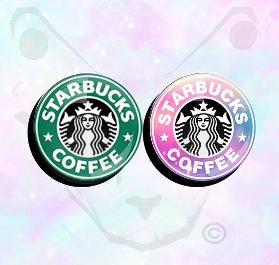 Galaxy Starbucks Logo - Pair Starbucks Coffe Pastel Galaxy Logo Super Cute Ear Plugs
