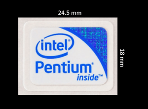 Intel Pentium 5 Logo - 1 piece - Intel Pentium Inside Stickers 18 x 24.5mm 2009 Version For ...
