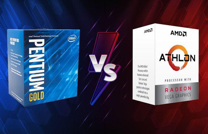 Intel Pentium 5 Logo - AMD Athlon 200GE vs. Intel Pentium Gold G5400: Cheap CPU Showdown