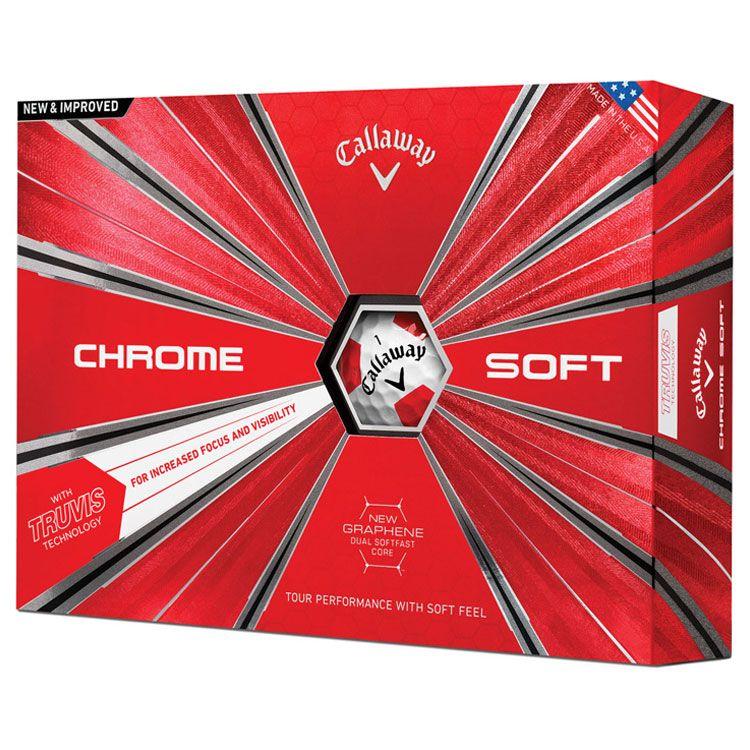 White Red Technology Logo - Callaway Chrome Soft Truvis Golf Balls - Clubhouse Golf