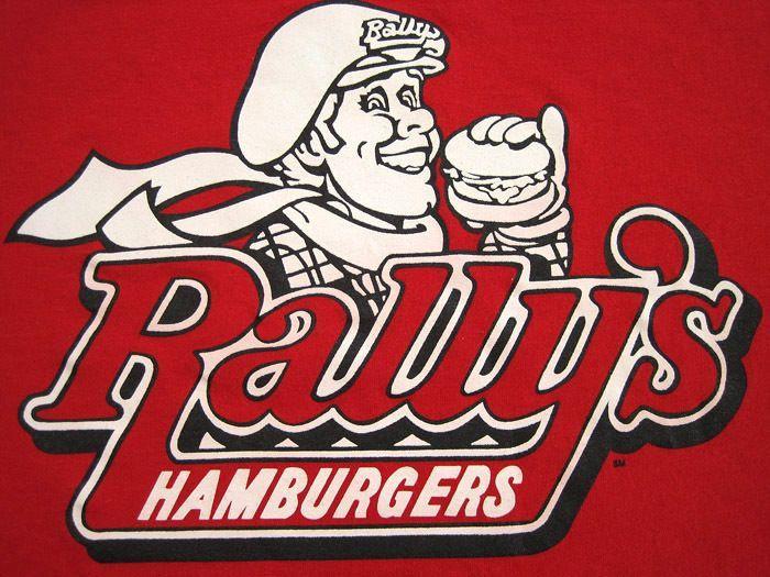 Resturants Red Hamburger Logo - RALLY's HAMBURGER T SHIRT | Classic Fast Food | Food, Fast food ...