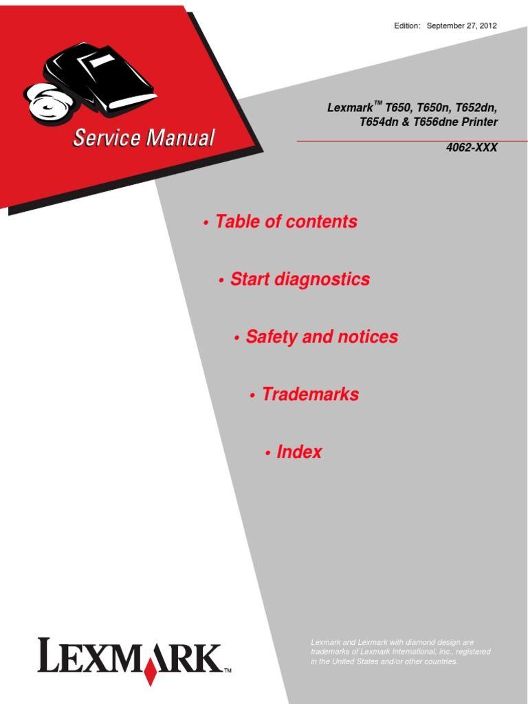 Lexmark International Logo - manual service lexmark t654_sm