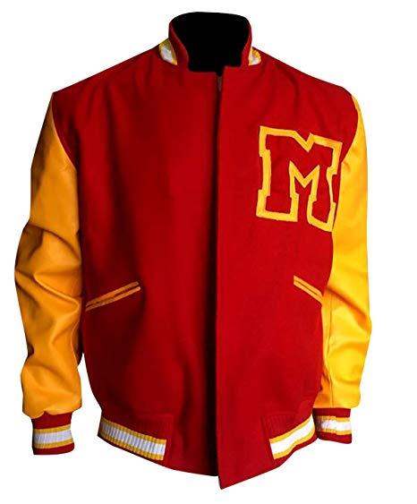 Michael Jackson M Logo - M Logo Letterman Michael Thriller Red & Yellow Jackson Bomber ...
