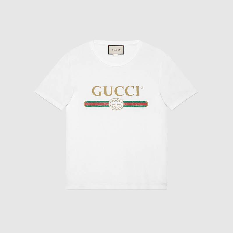 Vintage Gucci Logo - Oversize Washed T Shirt With Gucci Logo. Wishlist 2017