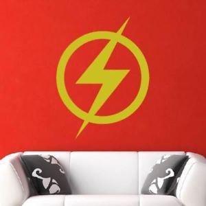 Flash Superhero Logo - Details about The Flash Superhero Logo Wall Art Sticker (AS10242)